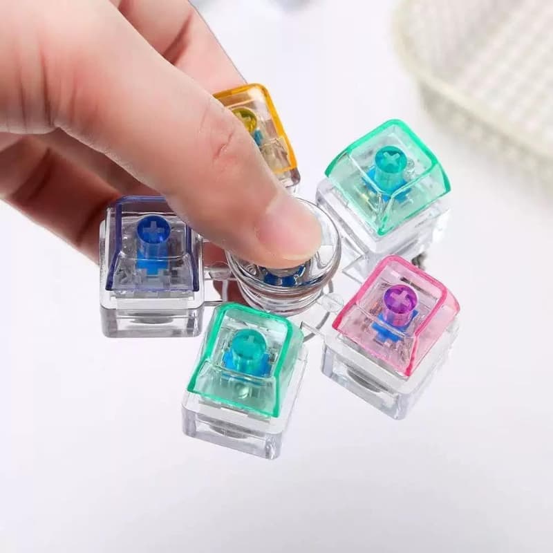 TTT Mekanik Switch Klavye Stres Çarkı - Renkli Tuşlu Fidget Oyuncak