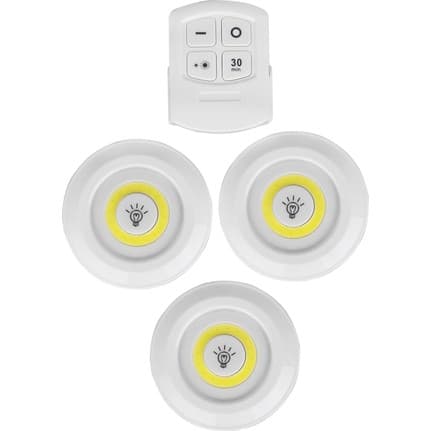 TTT Uzaktan Kumandalı Yapışkanlı 3'lü Led Spot Lamba