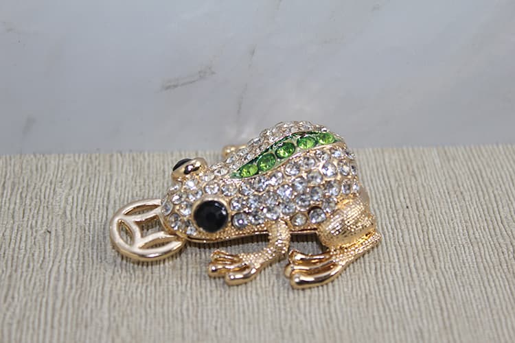 TTT Swarovski Taşlı Minik Figür - Kurbağa