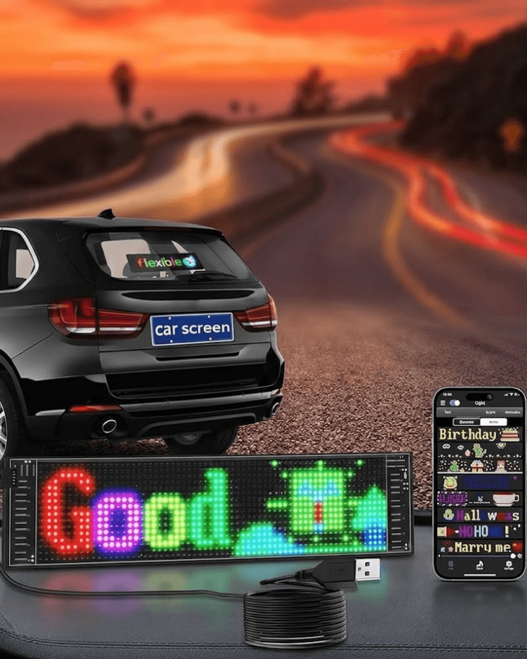 Dekoratif LED Yazı Paneli RGB Animasyonlu Uzaktan