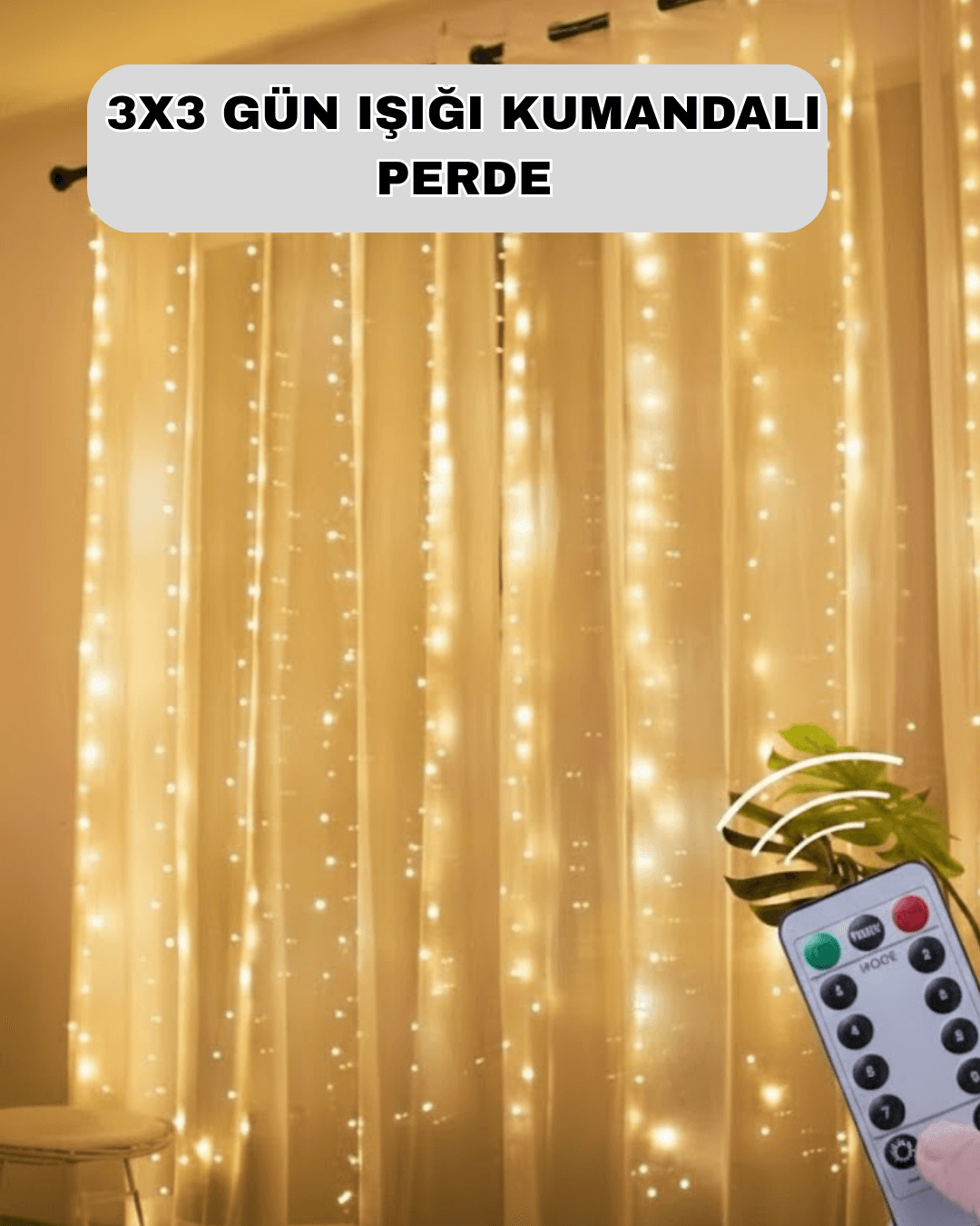 Uzaktan Kumandalı Perde Tipi Günışığı Peri Led Işık