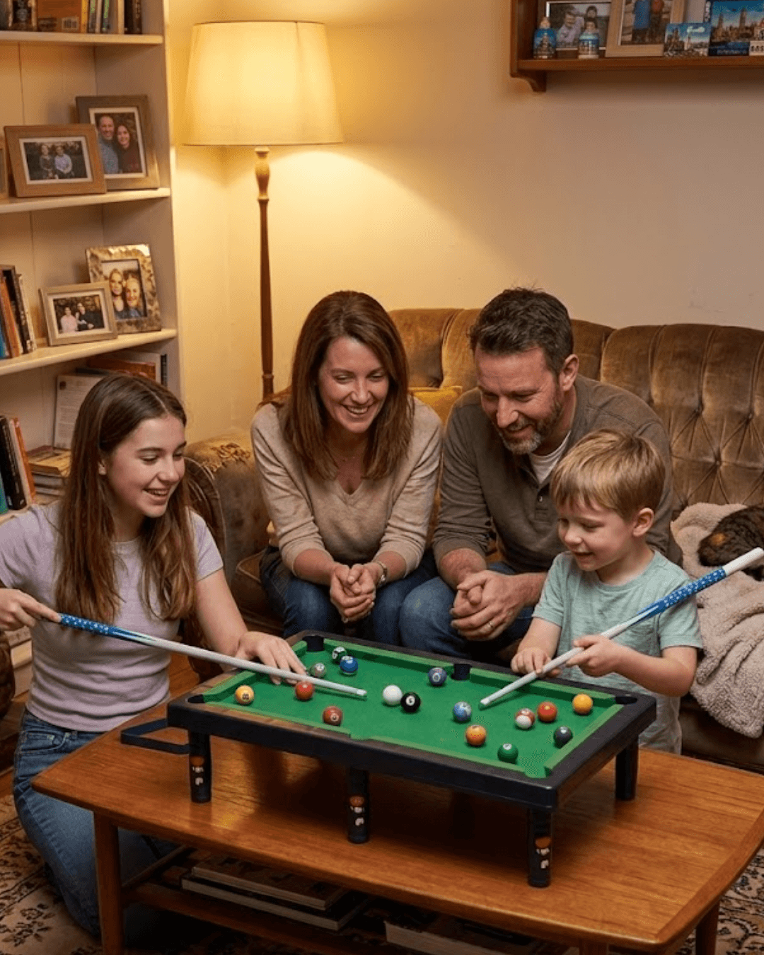 Çocuklar İçin Bilardo Seti Masaüstü Snooker ve Pool