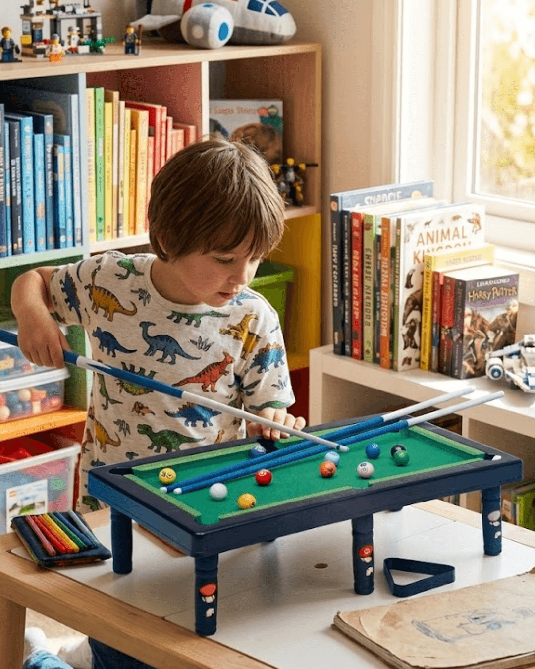 Mini Bilardo Oyunu Seti Evde Eğlenceli Masa Oyunu Çocuk