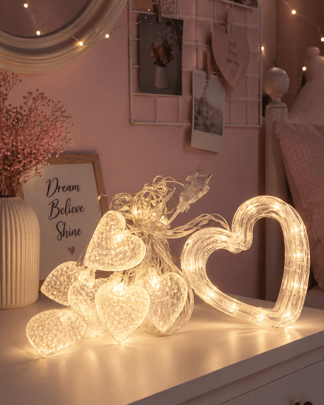 Kalp Figürlü LED Neon Dekor Işığı Romantik Ortam