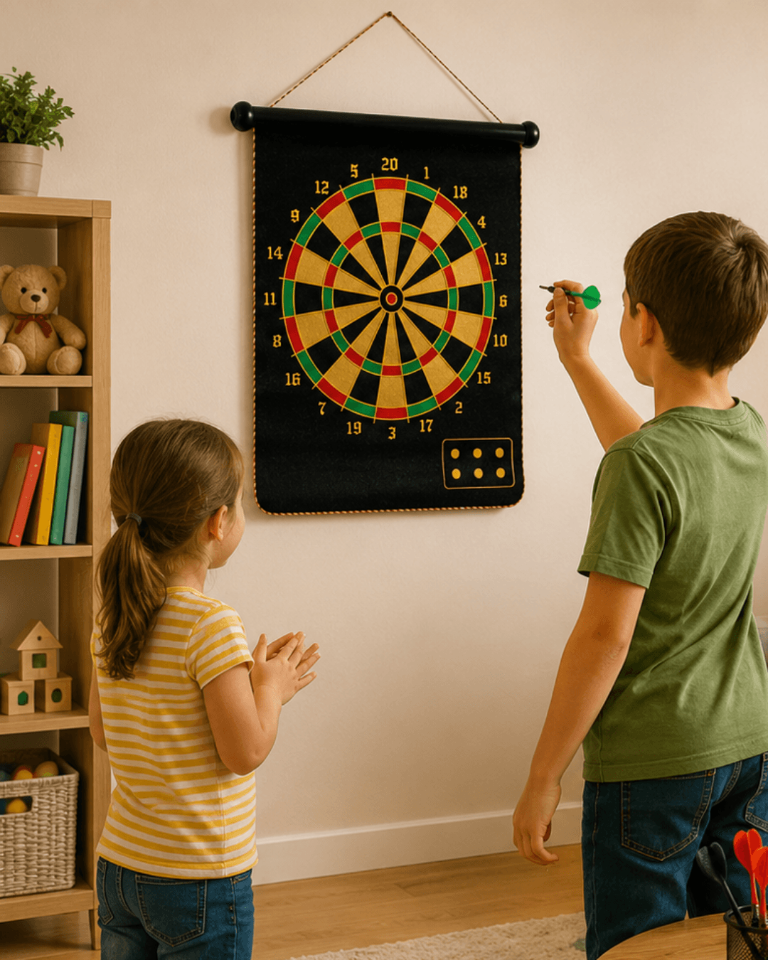 Güvenli Manyetik Dart Seti 6 Dart Oklu Eğlenceli Hedef
