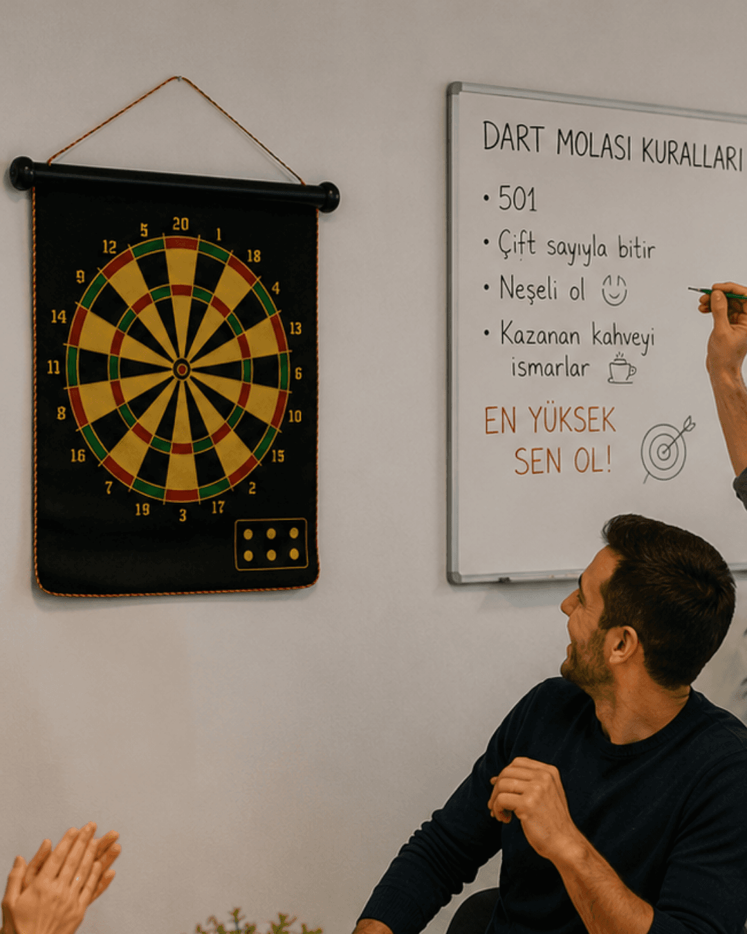 Aile ve Arkadaş Oyunları İçin Manyetik Dart Tahtası 6