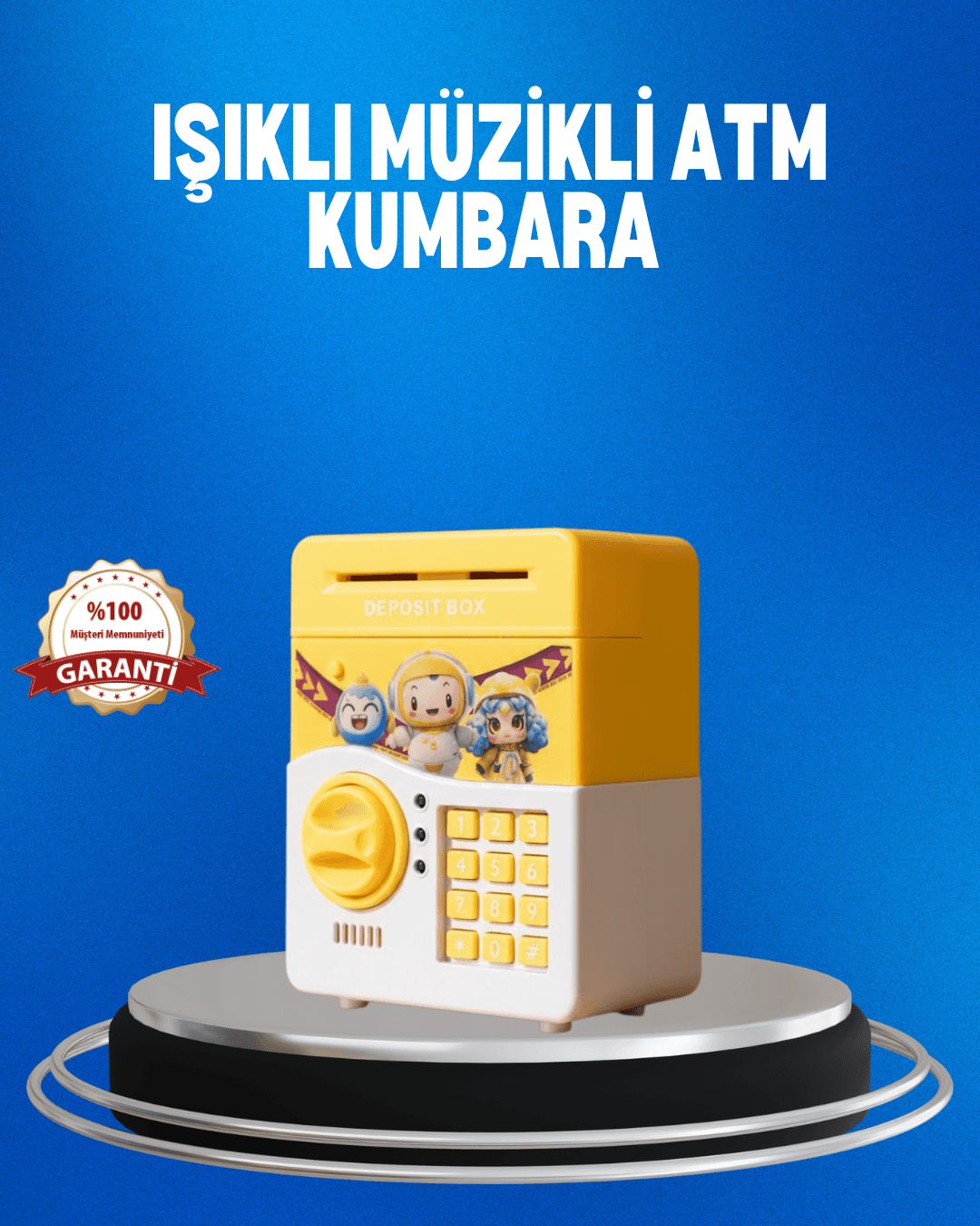 Çocuklar İçin Sarı Elektronik Şifreli Para Biriktirme