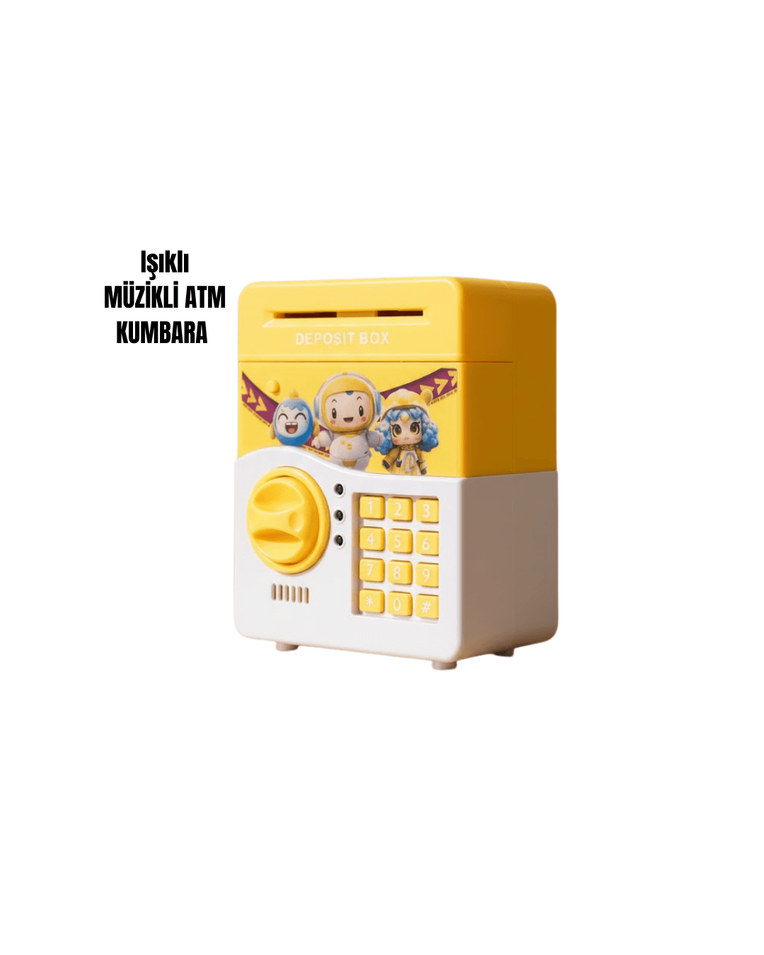 Müzikli Işıklı Kumbara Sarı