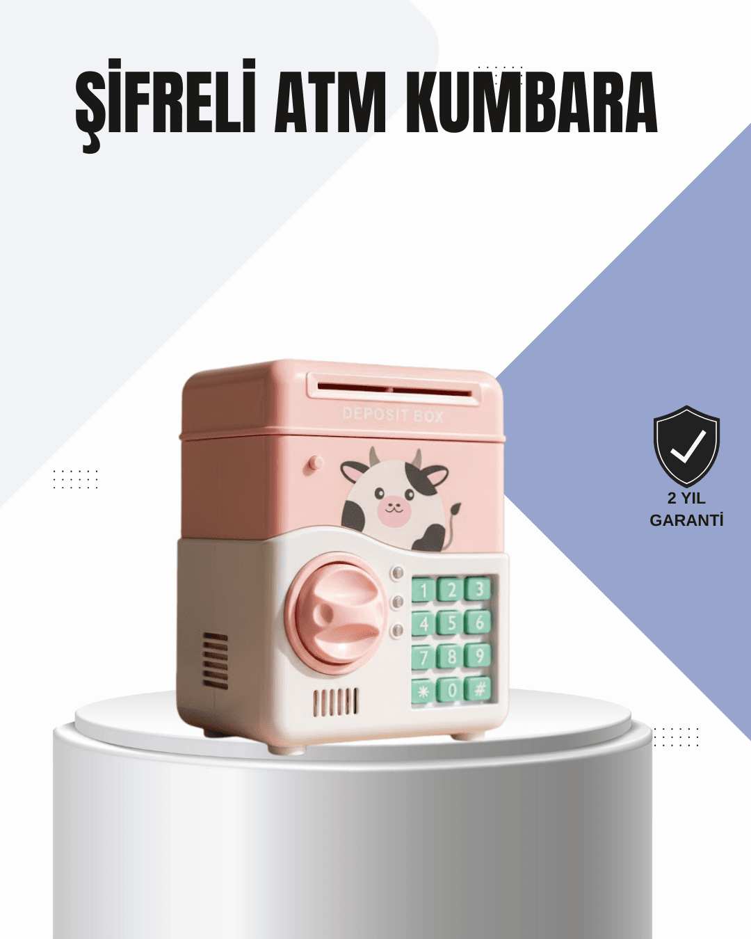 Pembe Elektronik Şifreli Otomatik Para Çeken ATM