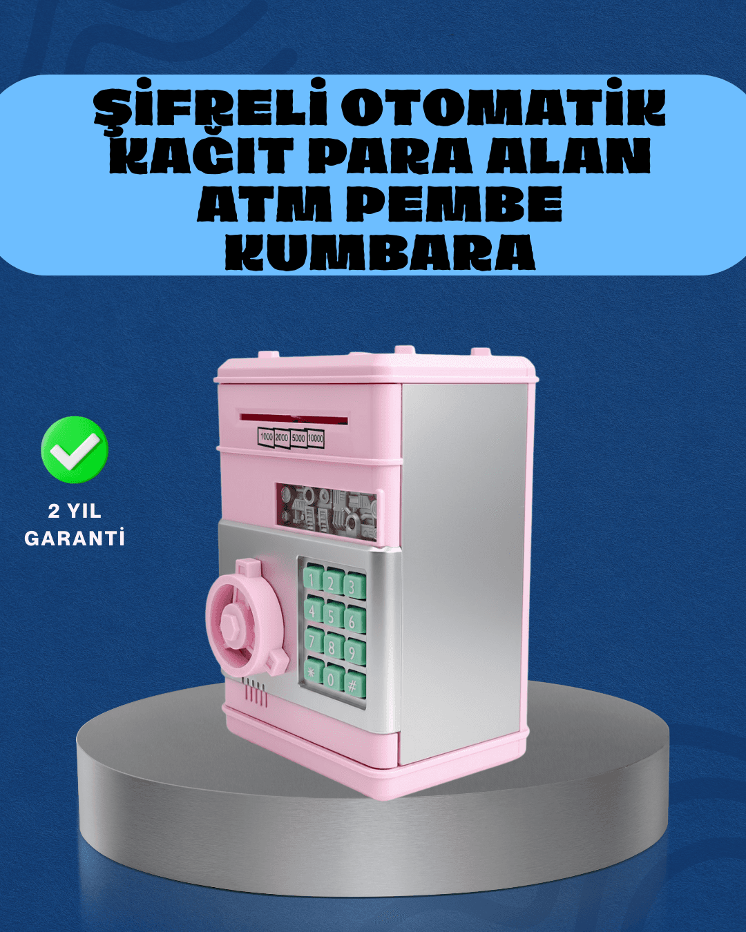 Şifreli Elektronik Para Biriktirme Kumbarası Büyük
