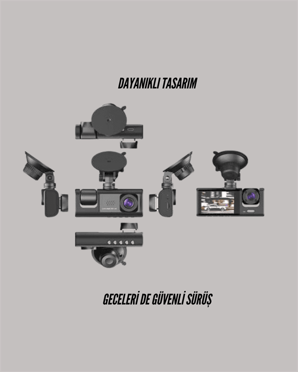 Ön Arka ve İç Kamera Sistemli DVR