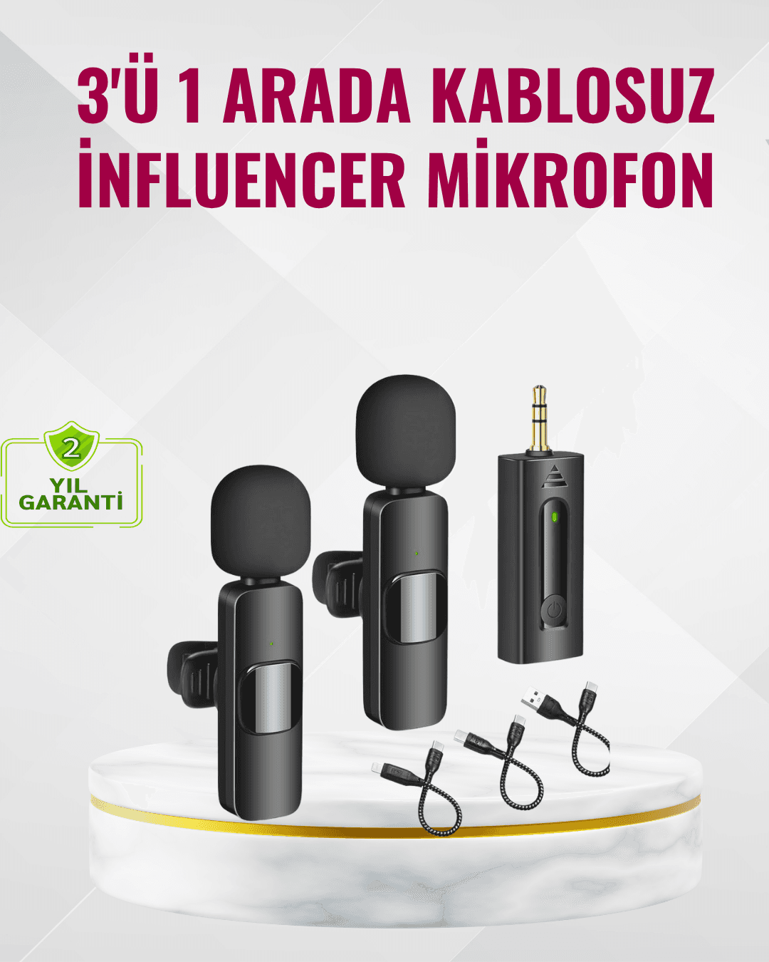 Küçük Boyutlu Mikrofon - 8 Saat Kullanım