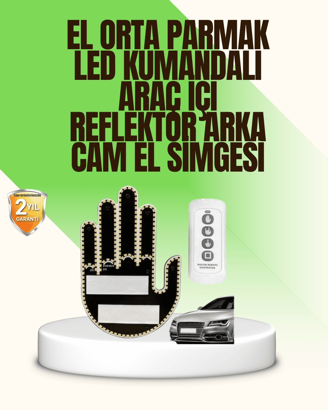 Uzaktan Kumandalı LED El Park Uyarı Cihazı Suya