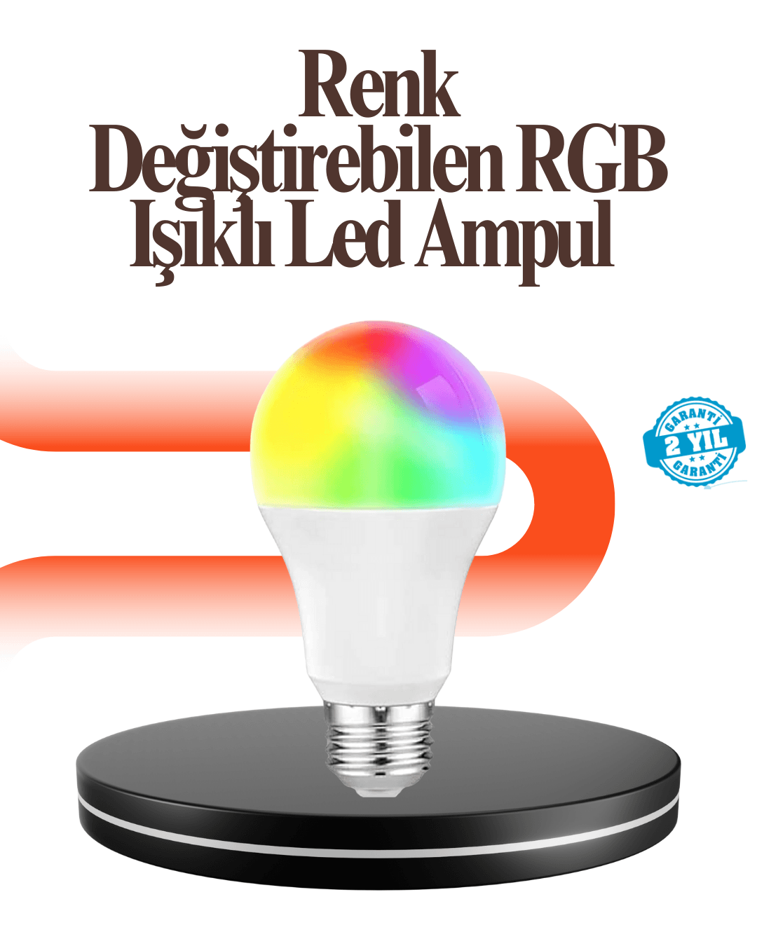 Renk Değiştiren RGB LED Ampul 16 Renk Uzaktan Kumandalı