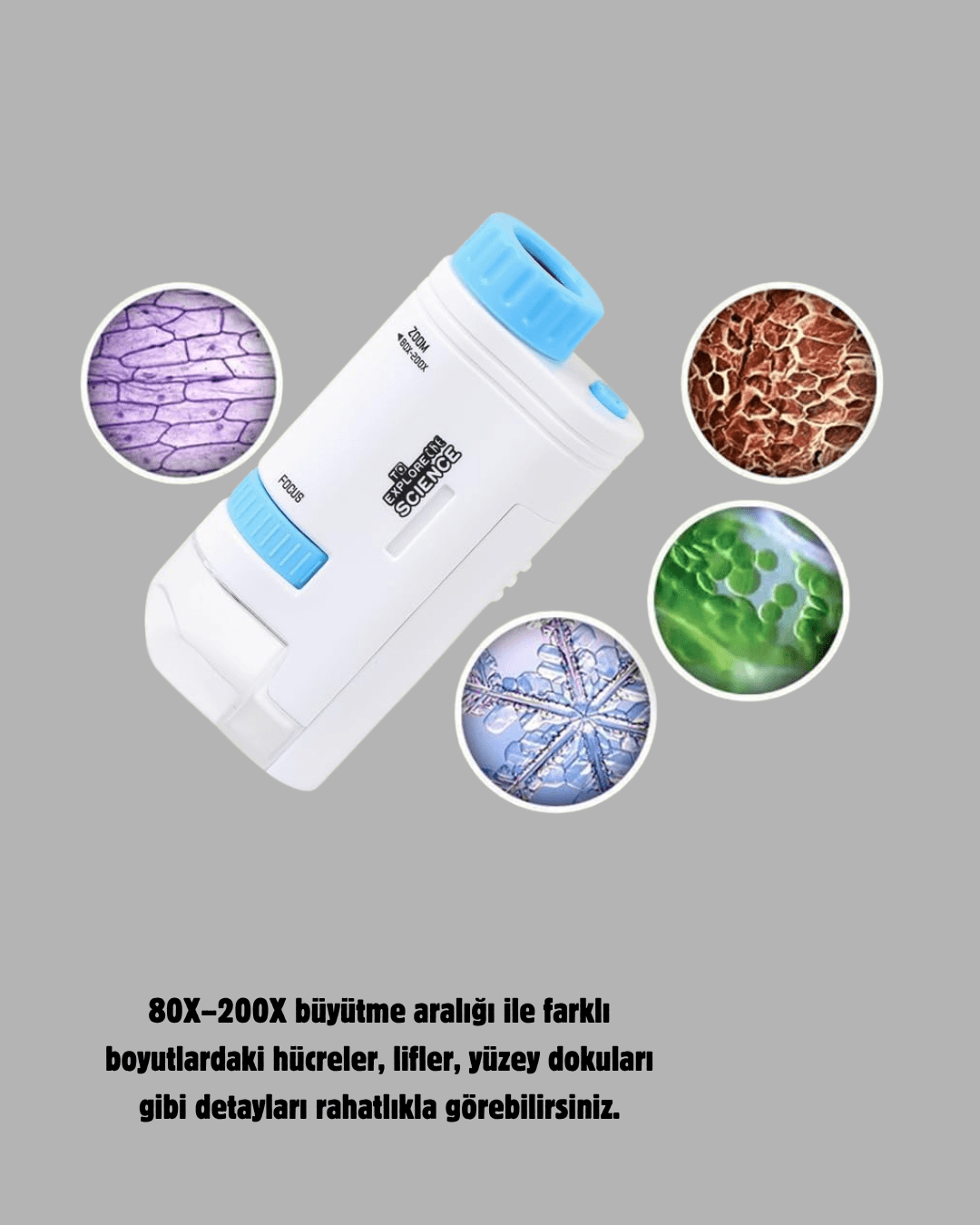 LED Işıklı Mikroskop – Zoom Eğitici Bilim Seti ve