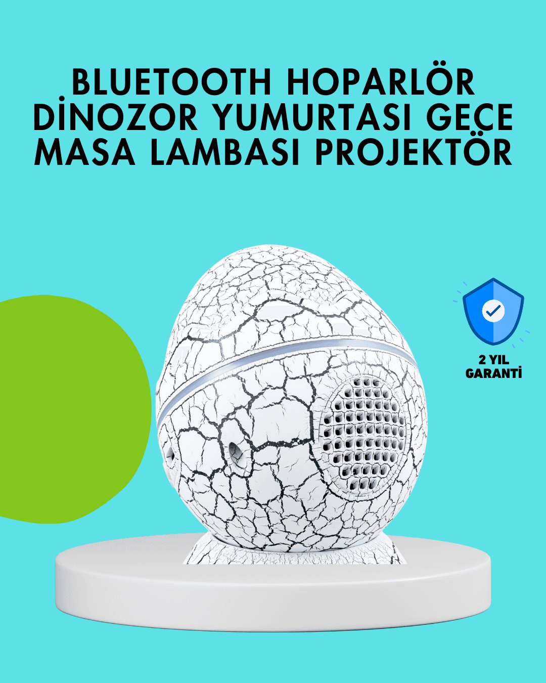 Dinozor Yumurtası Tasarımlı Gece Lambası – Müzik ve
