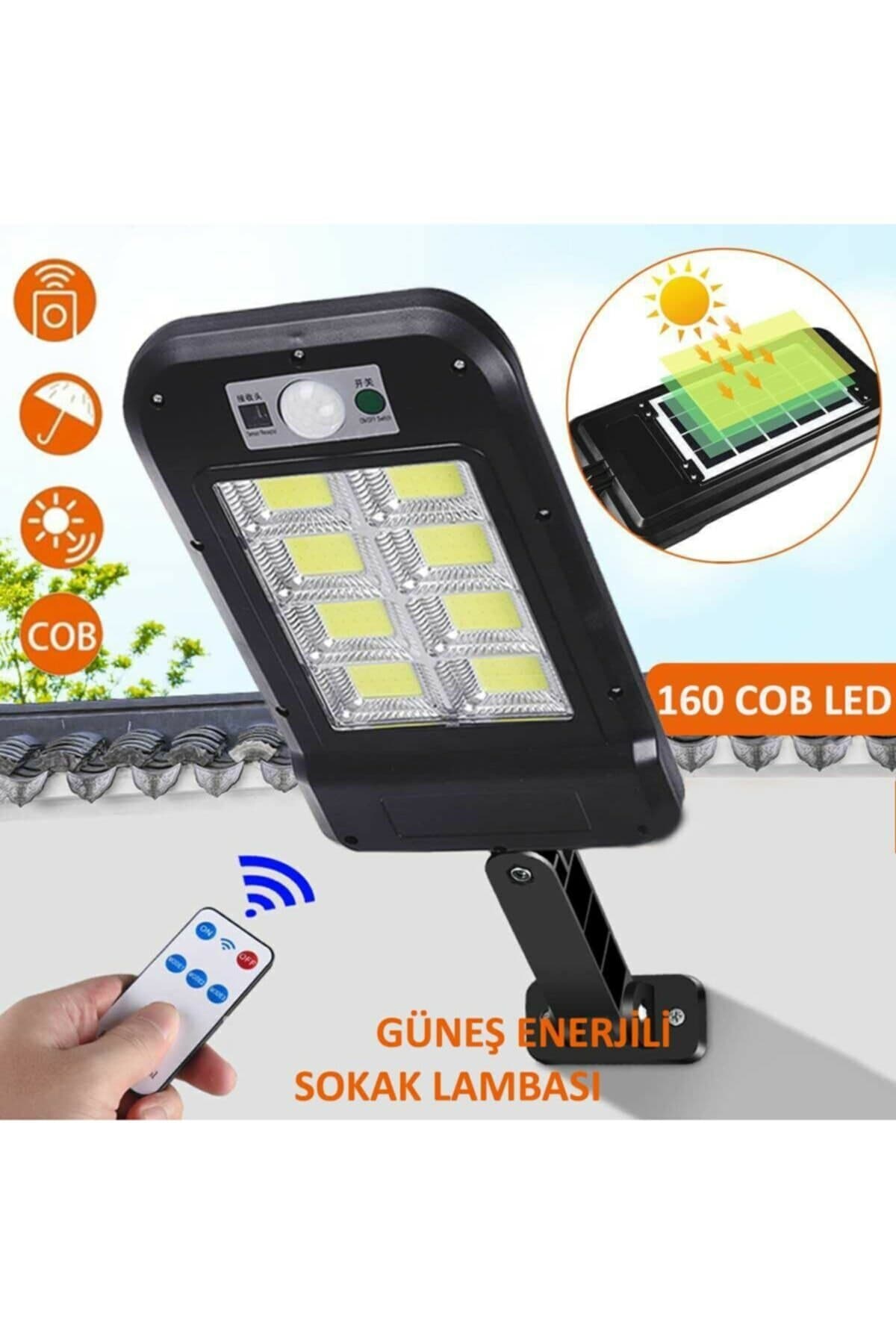 TTT Uzaktan Kumandalı 160 Led Solar Bahçe Lambası